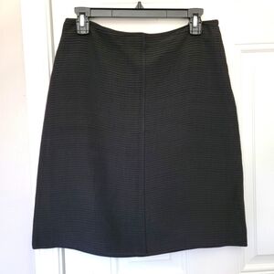 Max Studio Special Edition 100% Silk Black Lined Skirt Classic Neutral Small
